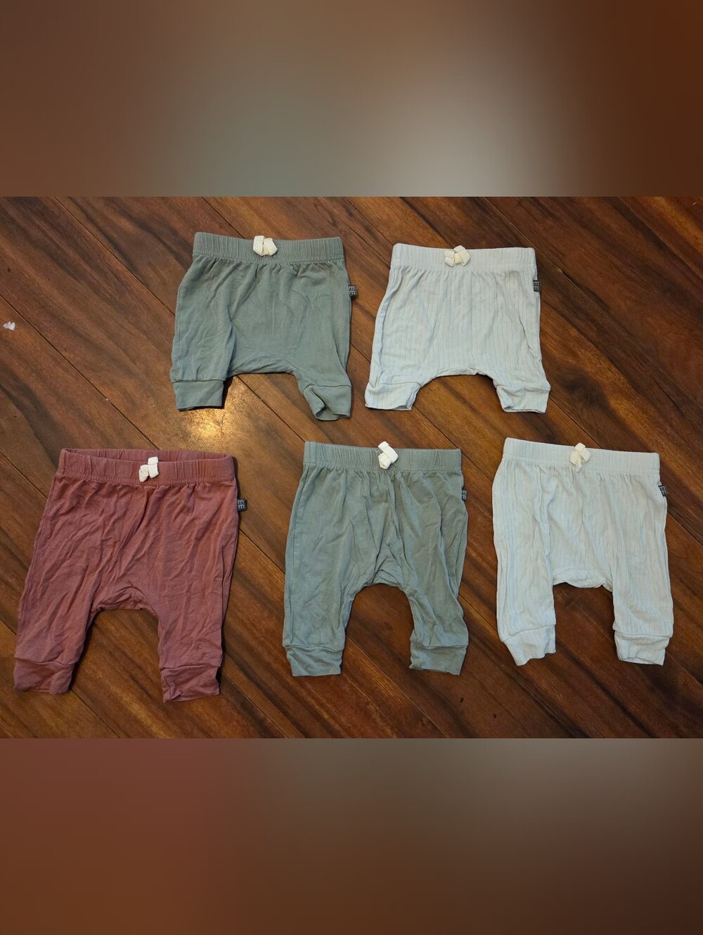 (5) Pair EUC Modern Moments Soft Cotton Sleep Pants Size NB And 0/3 Months